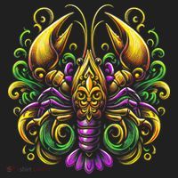 Mardi Gras Crawfish Jester Hat Bead New Orleans Women's Sweatshirt thumb 2