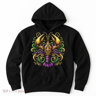 Mardi Gras Crawfish Jester Hat Bead New Orleans Hoodie