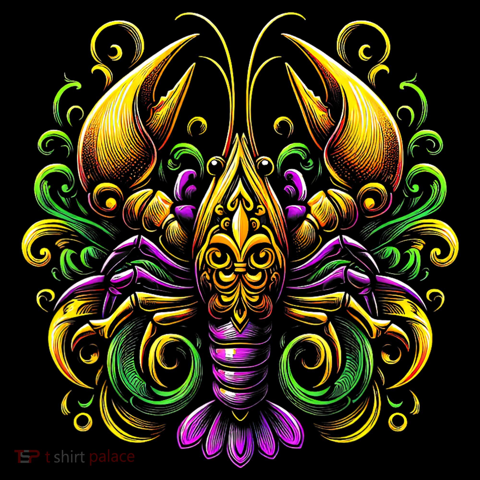 Mardi Gras Crawfish Jester Hat Bead New Orleans T-Shirt