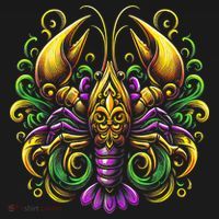 Mardi Gras Crawfish Jester Hat Bead New Orleans Backpack thumb 2