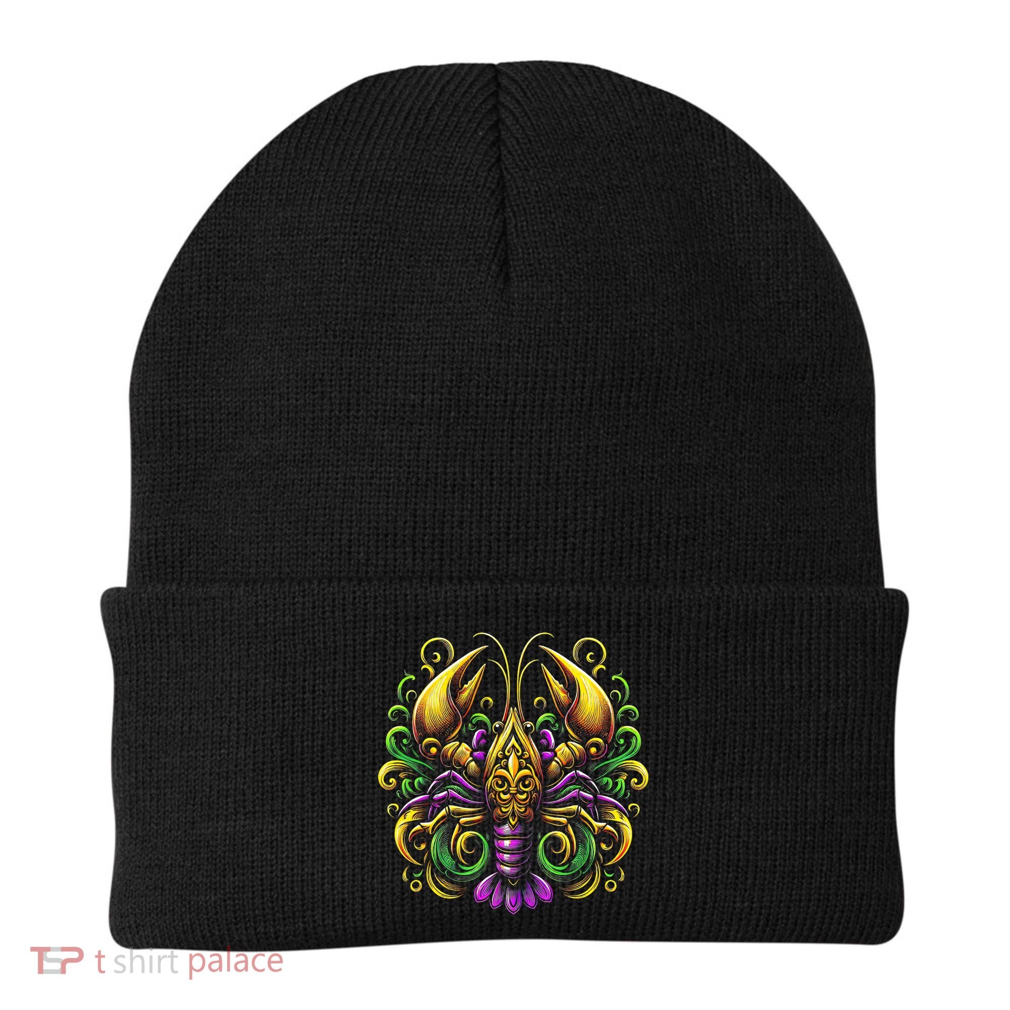 Mardi Gras Crawfish Jester Hat Bead New Orleans Beanie