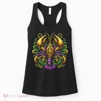 Mardi Gras Crawfish Jester Hat Bead New Orleans Women's Tank Top thumb 0