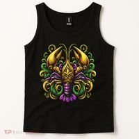 Mardi Gras Crawfish Jester Hat Bead New Orleans Tank Top thumb 2
