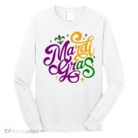 Mardi Gras Costume Fleur Lis De Emblem Funny Mardi Gras Costume Festival Party Long Sleeve Shirt thumb 0