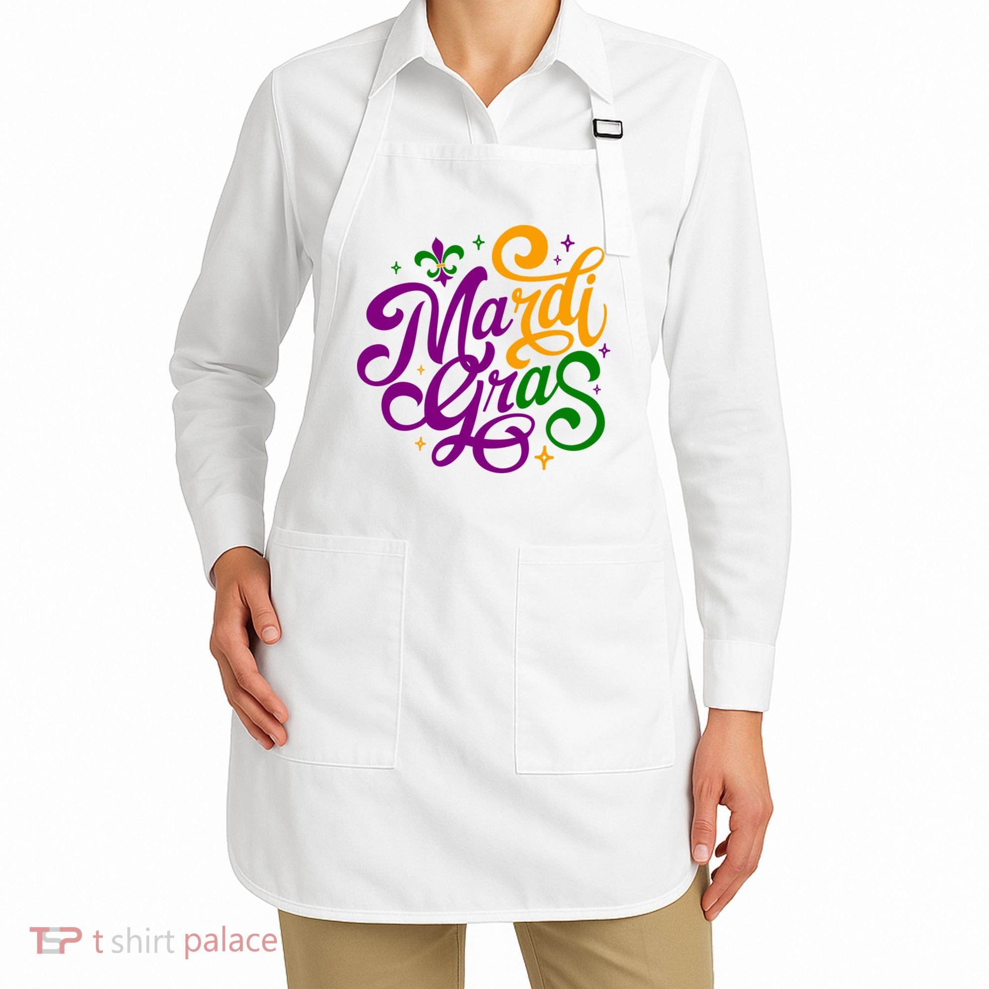 Mardi Gras Costume Fleur Lis De Emblem Funny Mardi Gras Costume Festival Party Apron