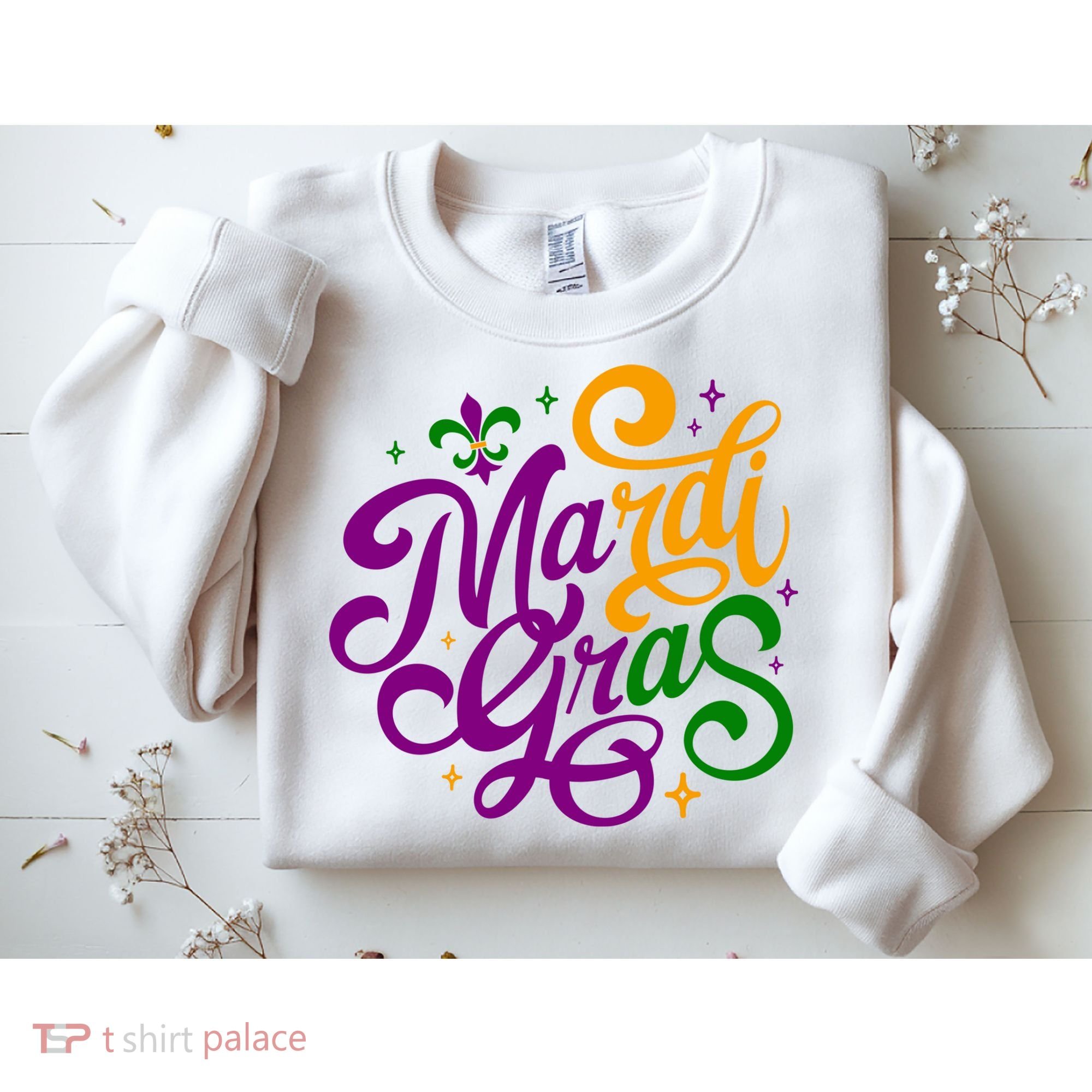 Mardi Gras Costume Fleur Lis De Emblem Funny Mardi Gras Costume Festival Party Sweatshirt