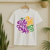 Mardi Gras Costume Fleur Lis De Emblem Funny Mardi Gras Costume Festival Party T-Shirt thumb 2