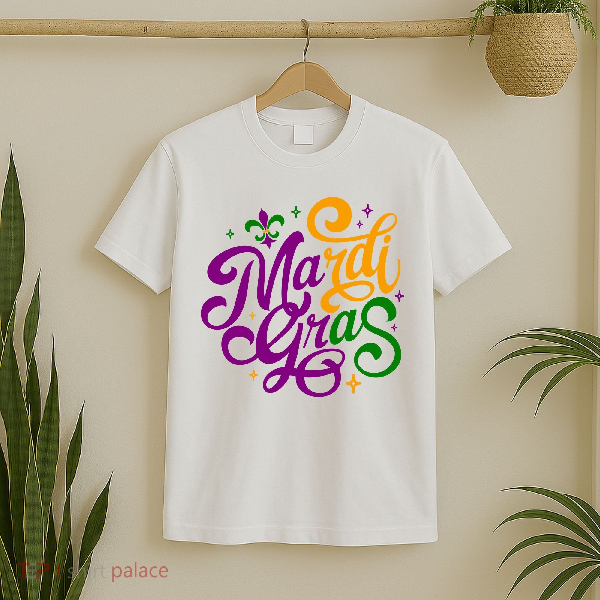 Mardi Gras Costume Fleur Lis De Emblem Funny Mardi Gras Costume Festival Party T-Shirt
