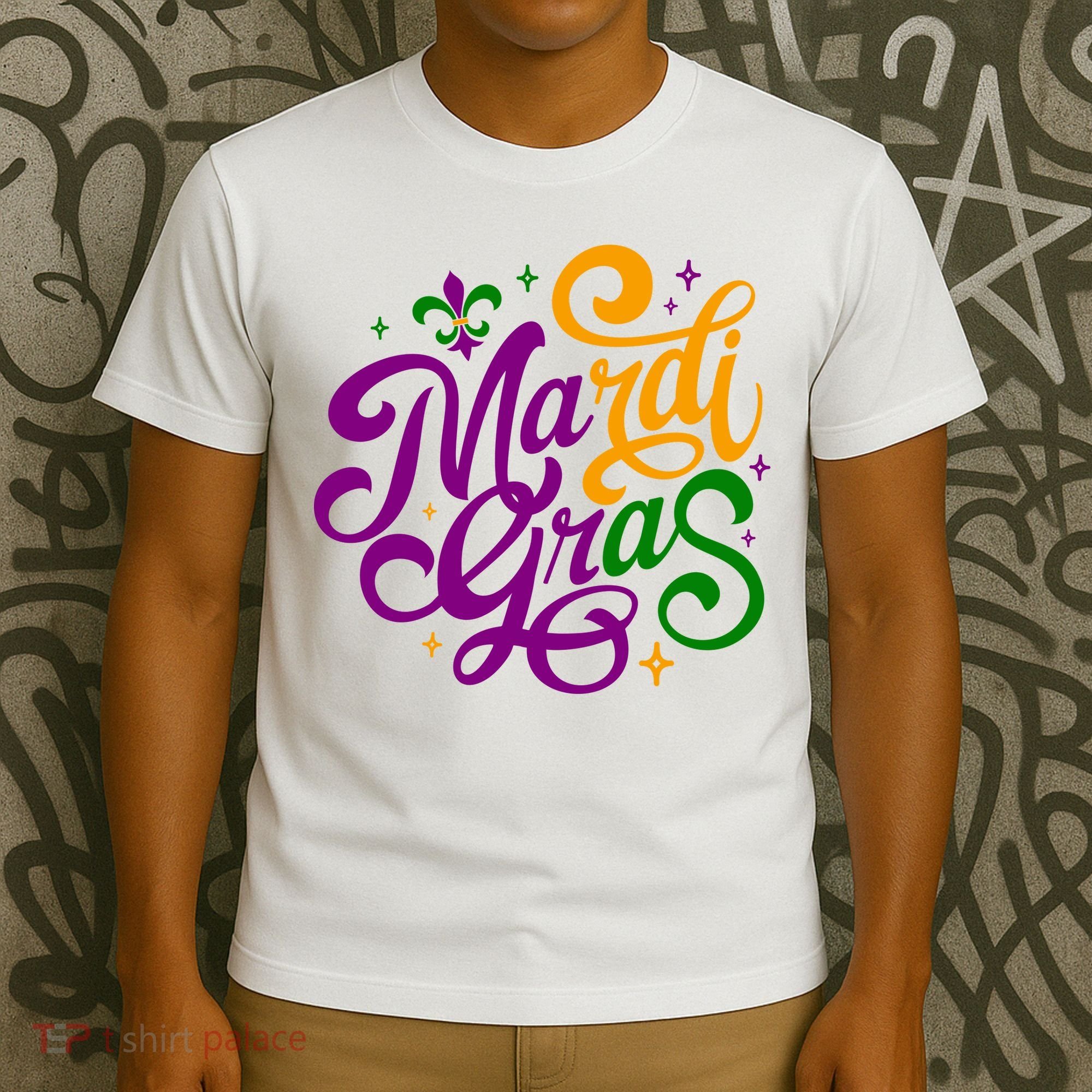Mardi Gras Costume Fleur Lis De Emblem Funny Mardi Gras Costume Festival Party T-Shirt