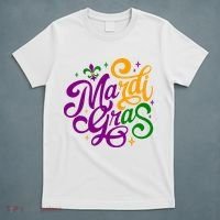Mardi Gras Costume Fleur Lis De Emblem Funny Mardi Gras Costume Festival Party T-Shirt thumb 5