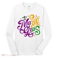 Mardi Gras Costume Fleur Lis De Emblem Funny Mardi Gras Costume Festival Party Tall Long Sleeve Shirt thumb 0