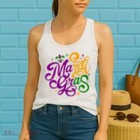 Mardi Gras Costume Fleur Lis De Emblem Funny Mardi Gras Costume Festival Party Women's Tank Top thumb 2