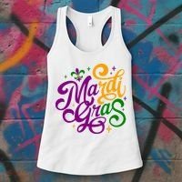 Mardi Gras Costume Fleur Lis De Emblem Funny Mardi Gras Costume Festival Party Women's Tank Top thumb 3