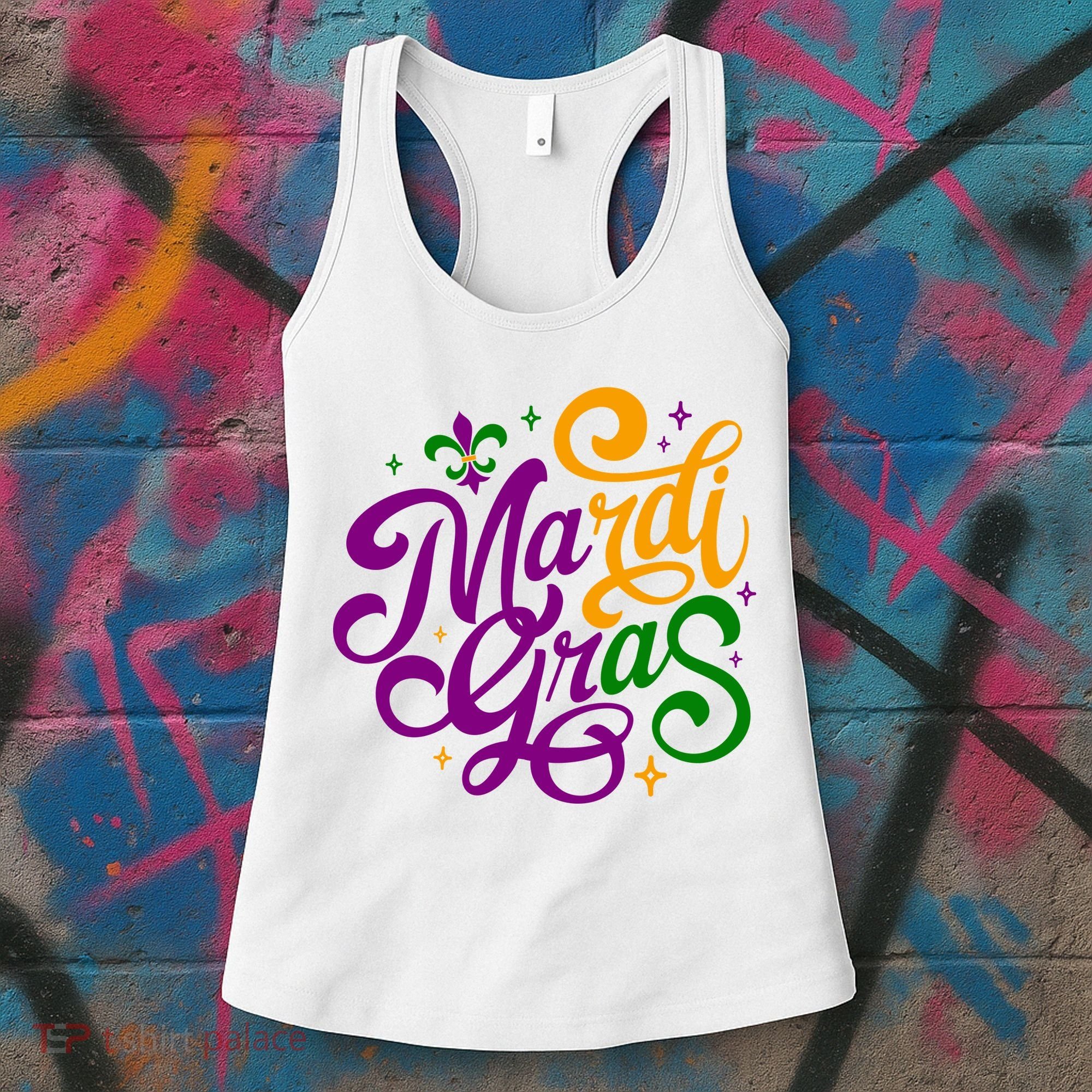Mardi Gras Costume Fleur Lis De Emblem Funny Mardi Gras Costume Festival Party Women's Tank Top