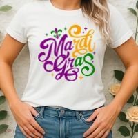 Mardi Gras Costume Fleur Lis De Emblem Funny Mardi Gras Costume Festival Party Women's T-Shirt thumb 2