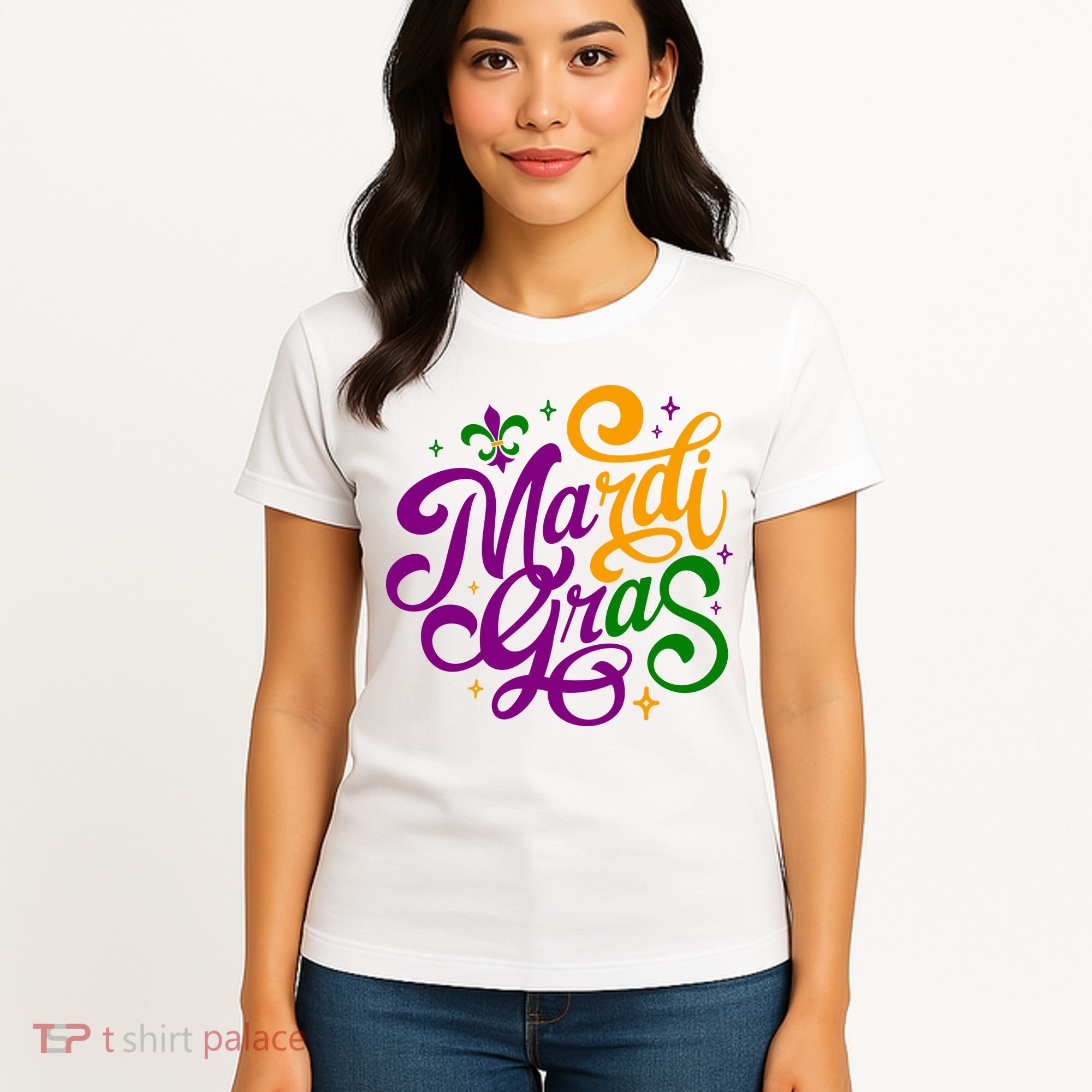 Mardi Gras Costume Fleur Lis De Emblem Funny Mardi Gras Costume Festival Party Women's T-Shirt
