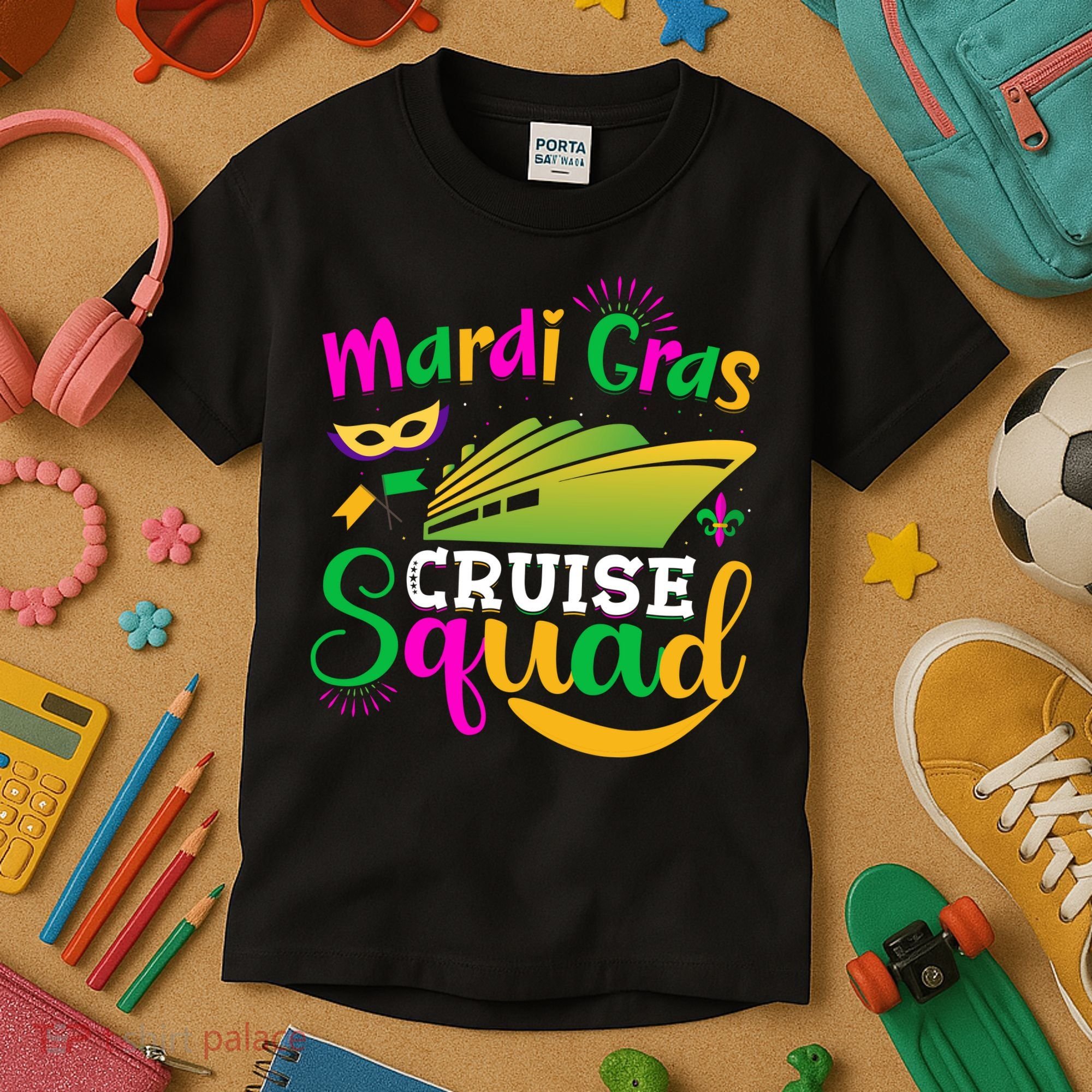 Mardi Gras Cruise Kids T-Shirt