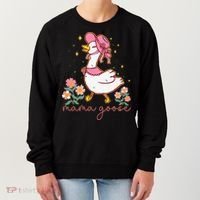 Mama Goose Coquette Bow Funny Mom Goose Mothers Day Women's Sweatshirt thumb 0