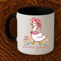 Mama Goose Coquette Bow Funny Mom Goose Mothers Day Coffee Mug thumb 2