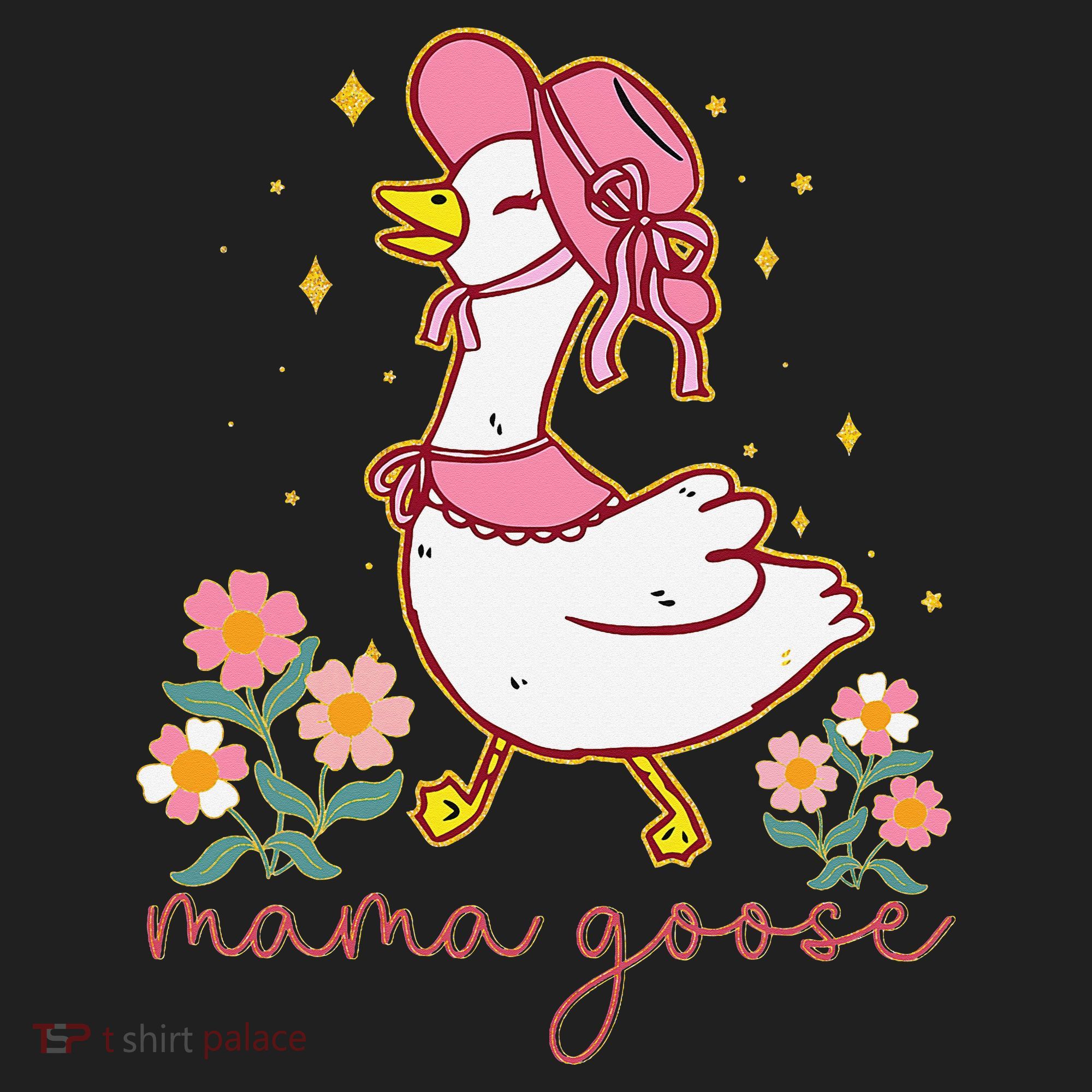 Mama Goose Coquette Bow Funny Mom Goose Mothers Day Beanie