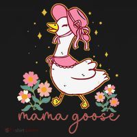 Mama Goose Coquette Bow Funny Mom Goose Mothers Day Coaster thumb 2