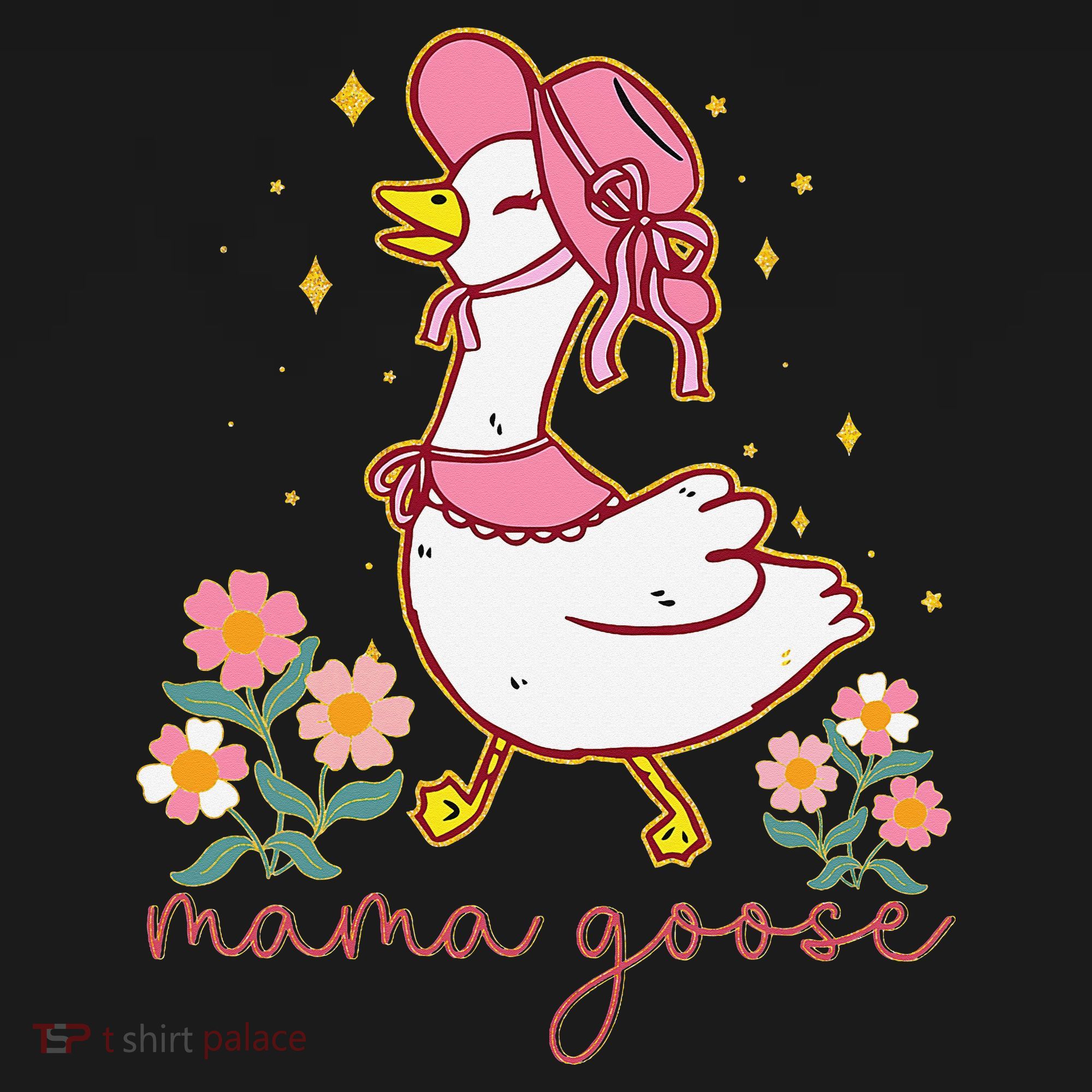 Mama Goose Coquette Bow Funny Mom Goose Mothers Day Women's Hoodie