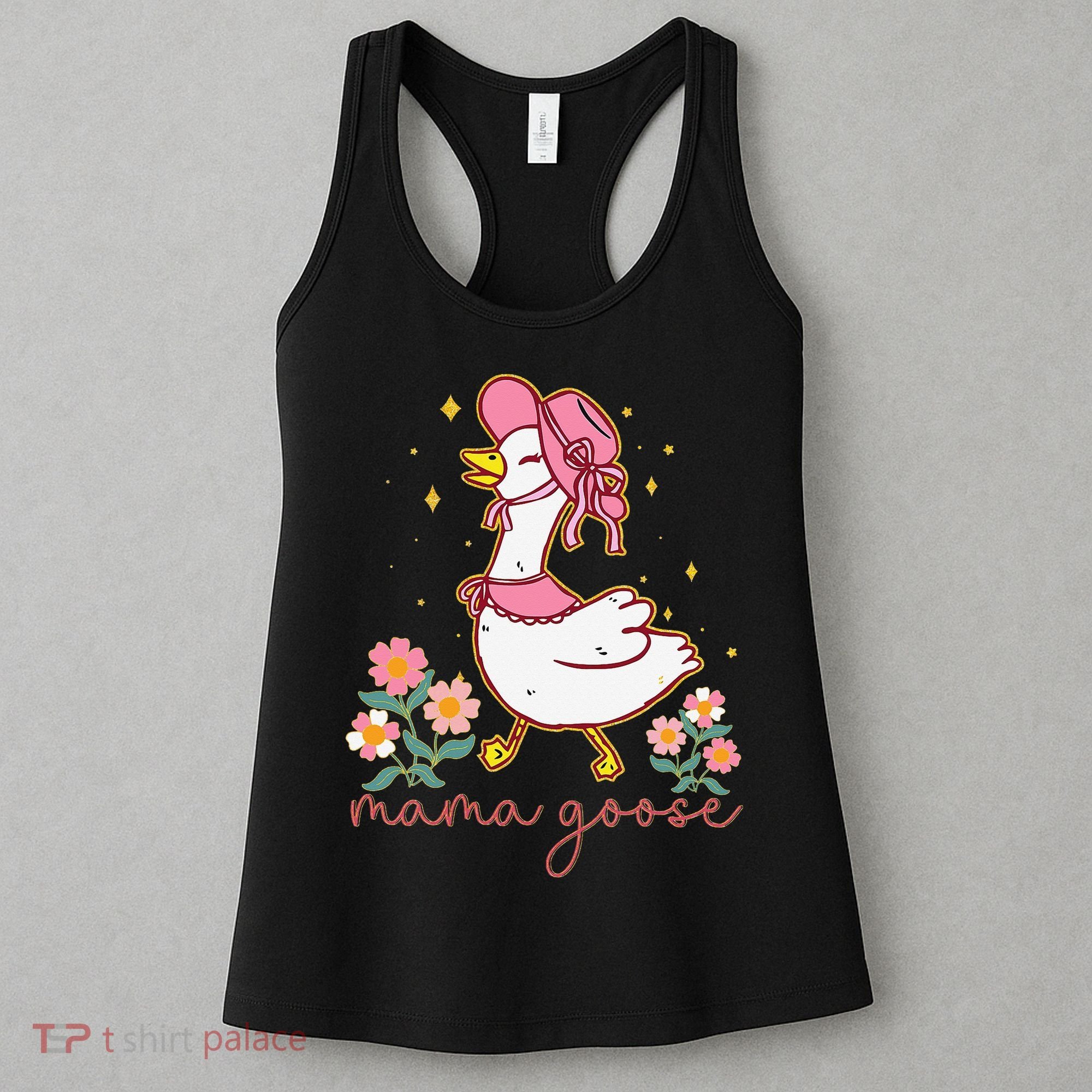 Mama Goose Coquette Bow Funny Mom Goose Mothers Day Women's Tank Top