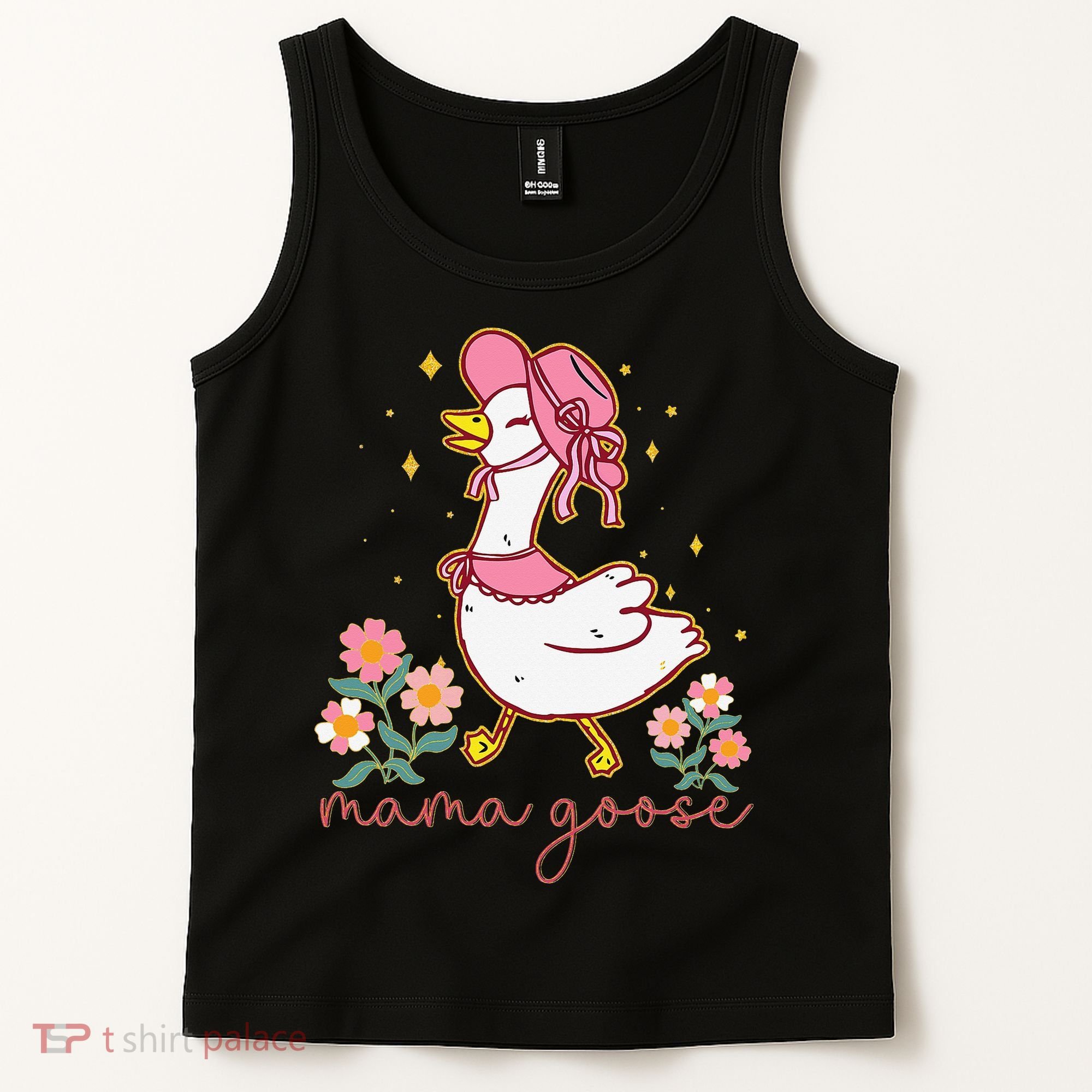 Mama Goose Coquette Bow Funny Mom Goose Mothers Day Tank Top