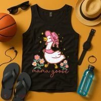 Mama Goose Coquette Bow Funny Mom Goose Mothers Day Tank Top thumb 4