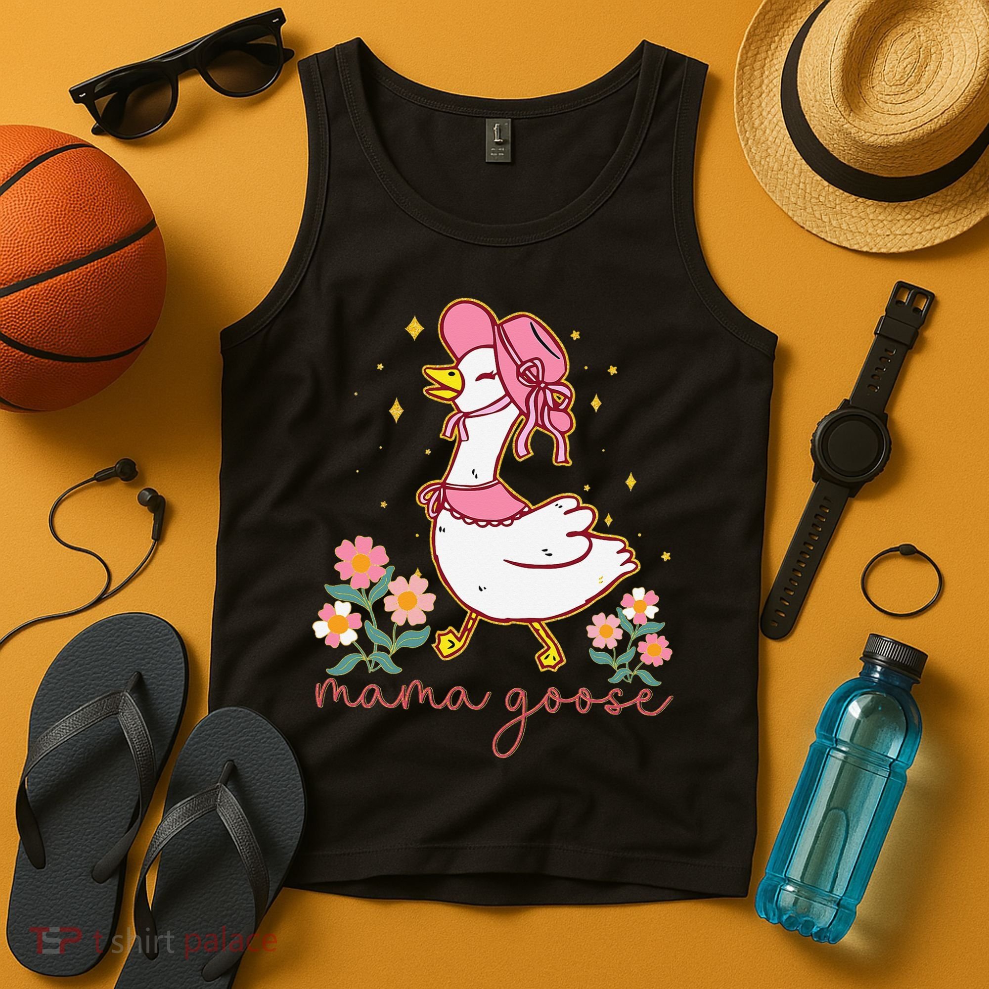 Mama Goose Coquette Bow Funny Mom Goose Mothers Day Tank Top