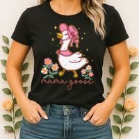 Mama Goose Coquette Bow Funny Mom Goose Mothers Day Women's T-Shirt thumb 2
