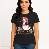 Mama Goose Coquette Bow Funny Mom Goose Mothers Day Women's T-Shirt thumb 4