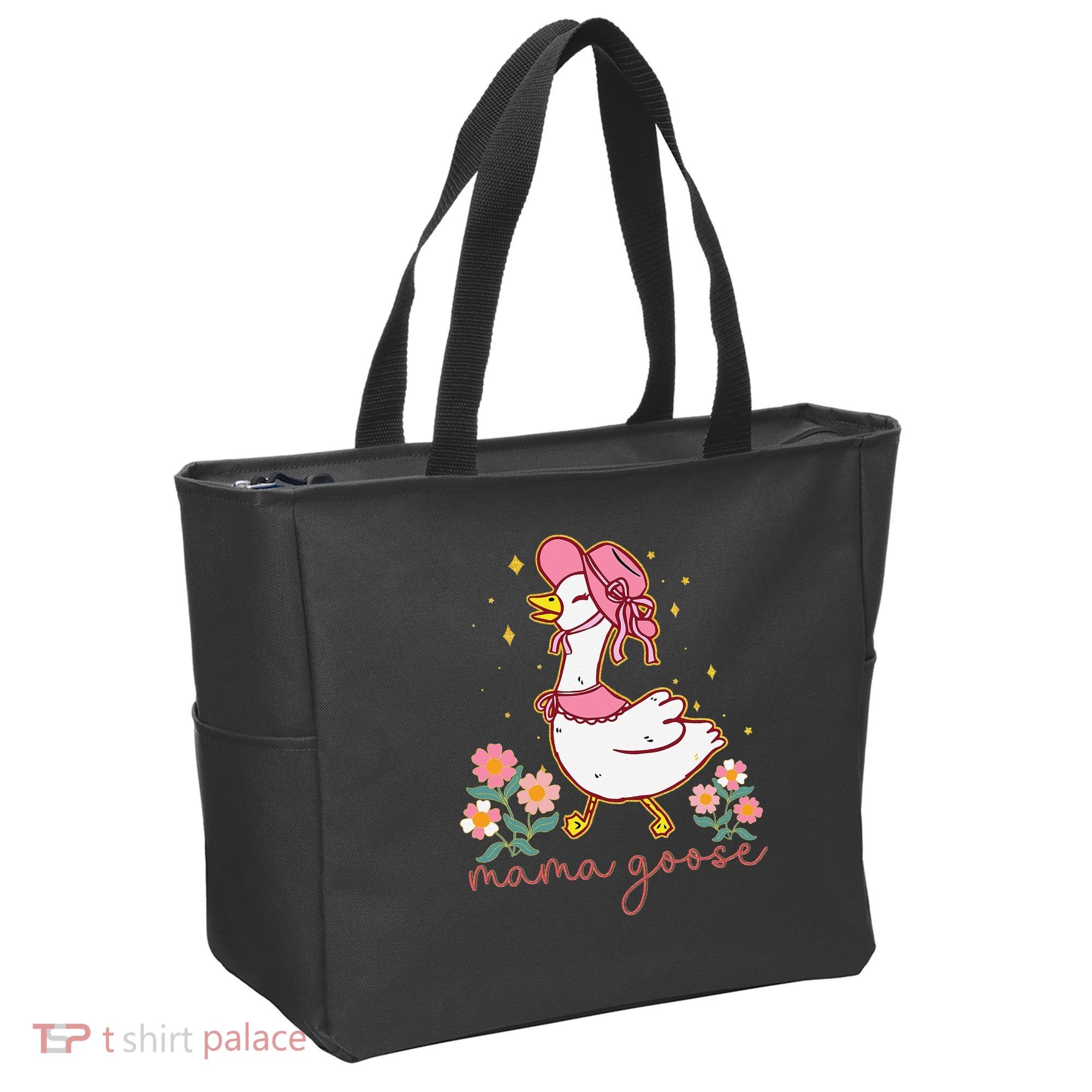Mama Goose Coquette Bow Funny Mom Goose Mothers Day Tote Bag