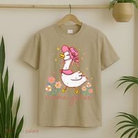 Mama Goose Coquette Bow Funny Mom Goose Mothers Day T-Shirt thumb 2