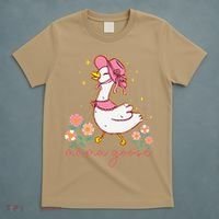 Mama Goose Coquette Bow Funny Mom Goose Mothers Day T-Shirt thumb 5