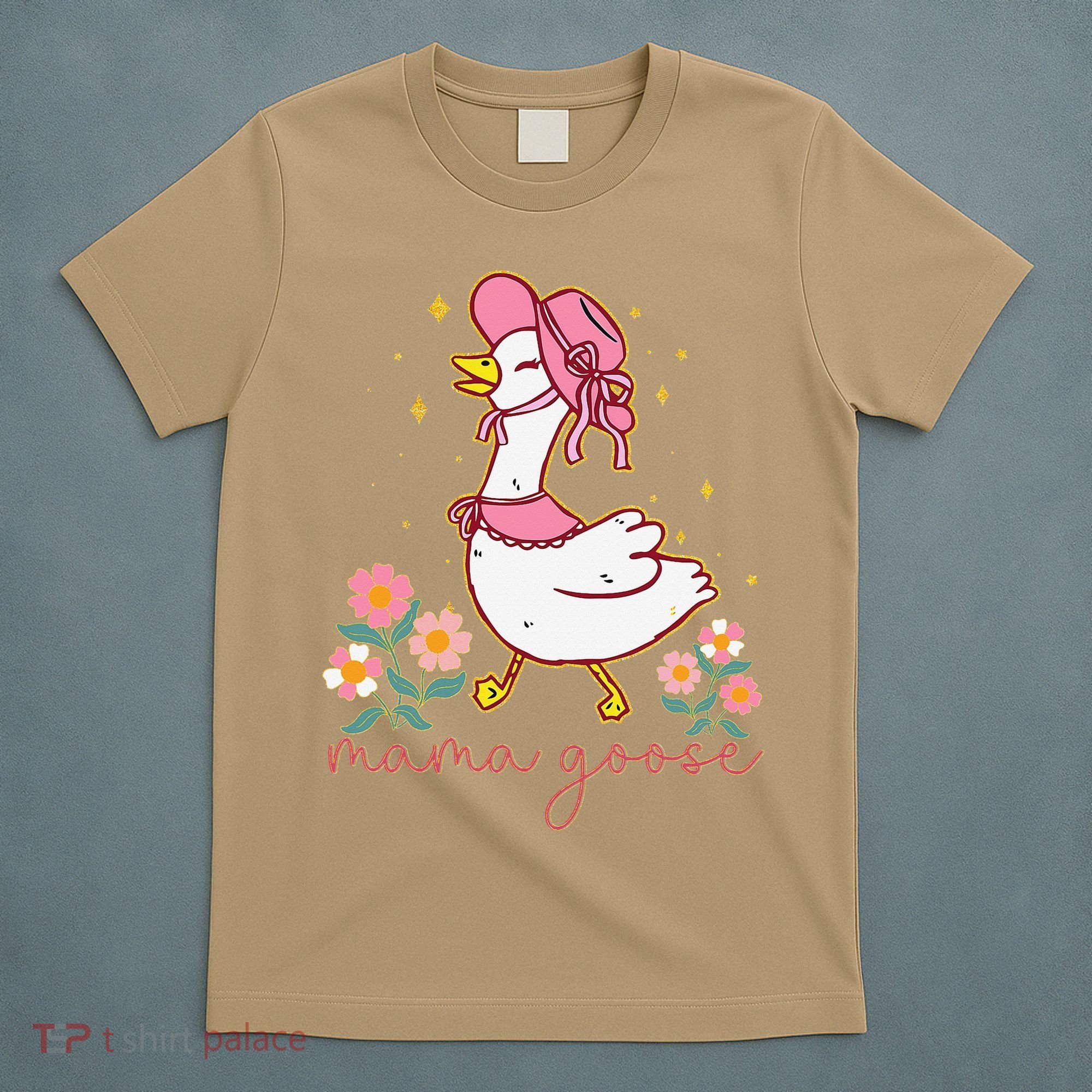 Mama Goose Coquette Bow Funny Mom Goose Mothers Day T-Shirt