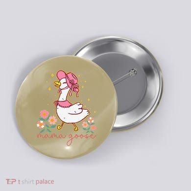 Mama Goose Coquette Bow Funny Mom Goose Mothers Day Button