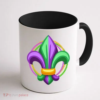 Mardi Gras Celebration Beads Coffee Mug back