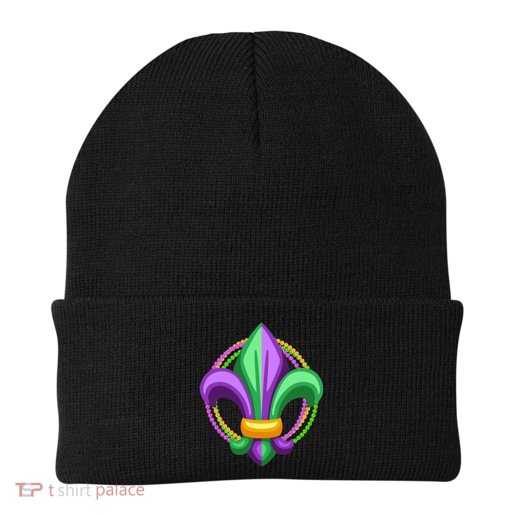 Mardi Gras Celebration Beads Beanie