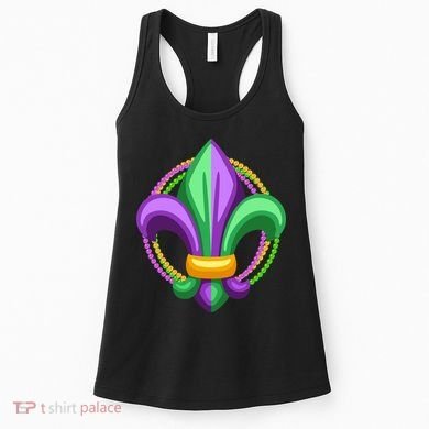 Mardi Gras Celebration Beads Women's Tank Top