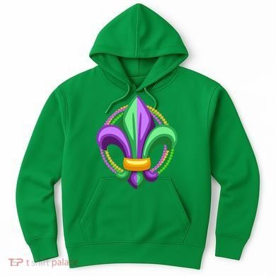 Mardi Gras Celebration Beads Hoodie