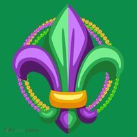 Mardi Gras Celebration Beads Coaster thumb 2