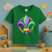Mardi Gras Celebration Beads Toddler T-Shirt thumb 3