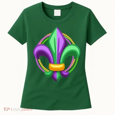 Mardi Gras Celebration Beads Women's T-Shirt