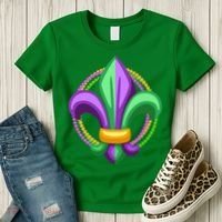 Mardi Gras Celebration Beads Women's T-Shirt thumb 3