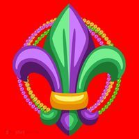 Mardi Gras Celebration Beads Santa Hat thumb 1