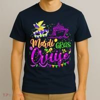 Mardi Gras Cruise Cruising Mask Cruise Ship Party Costume T-Shirt thumb 3