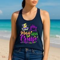 Mardi Gras Cruise Cruising Mask Cruise Ship Party Costume Women's Tank Top thumb 2