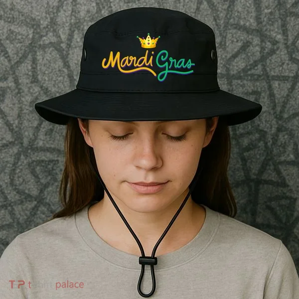 Mardi Gras Crown Celebration Bucket Hat