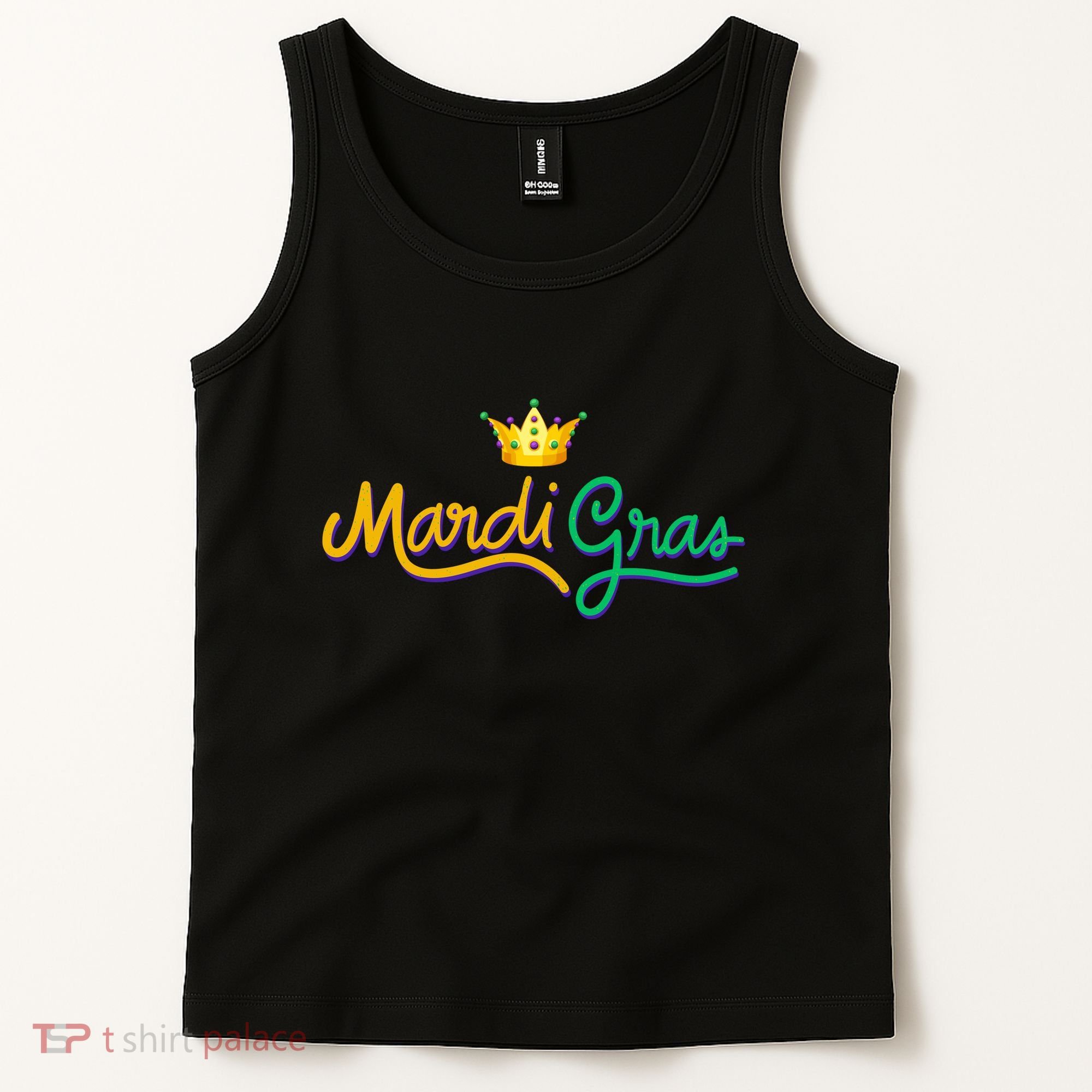 Mardi Gras Crown Celebration Tank Top